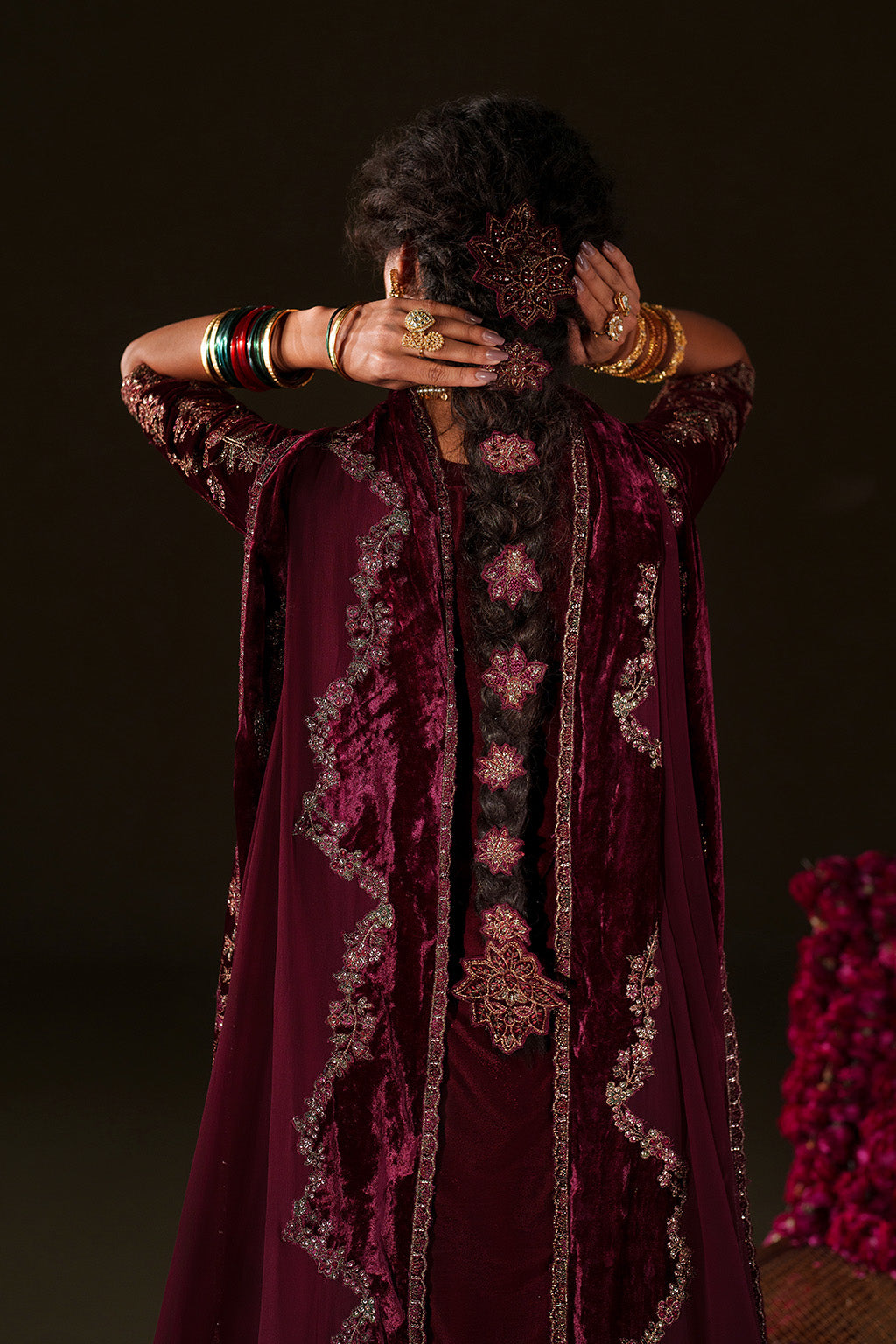 Iznik | Velvet 25 | IV-71 Embroidered Velvet by Iznik - Designer Dress - Type : Ladies Clothes - Available at Libayah - 100% Original 