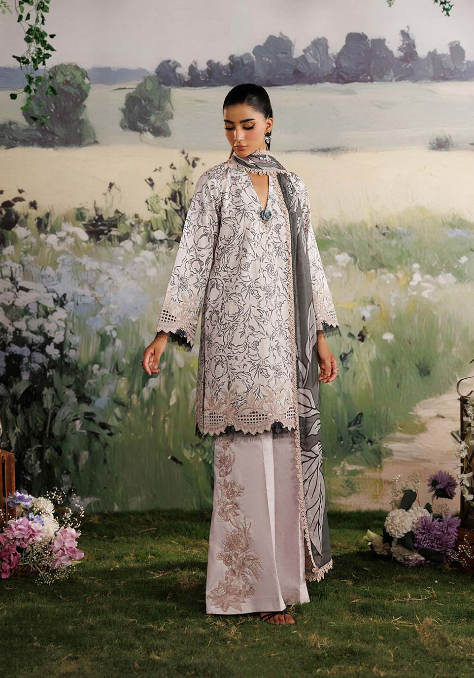 Zarqash | RimJhim The Moonsoon Edit 26 | GULMOHAR ZQ001 by Zarqash - Designer Dress  - Type : Ladies Clothes - Available at Libayah - 100% Original 