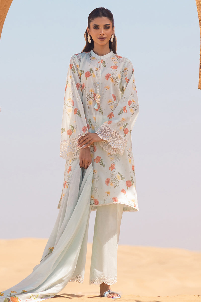 Cross Stitch | Eid Lawn 24 | AQUA GLAZE by Cross Stitch - Designer Dress - Type: Ladies Clothes - Available at Libayah - 100% Original