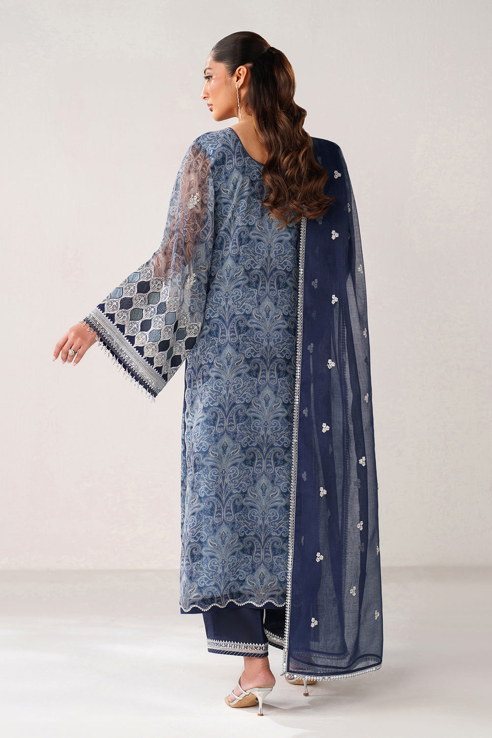 Baroque | Formals Collection | EMBROIDERED CHIFFON UF-4387 by Baroque - Designer Dress  - Type : Ladies Clothes - Available at Libayah - 100% Original 