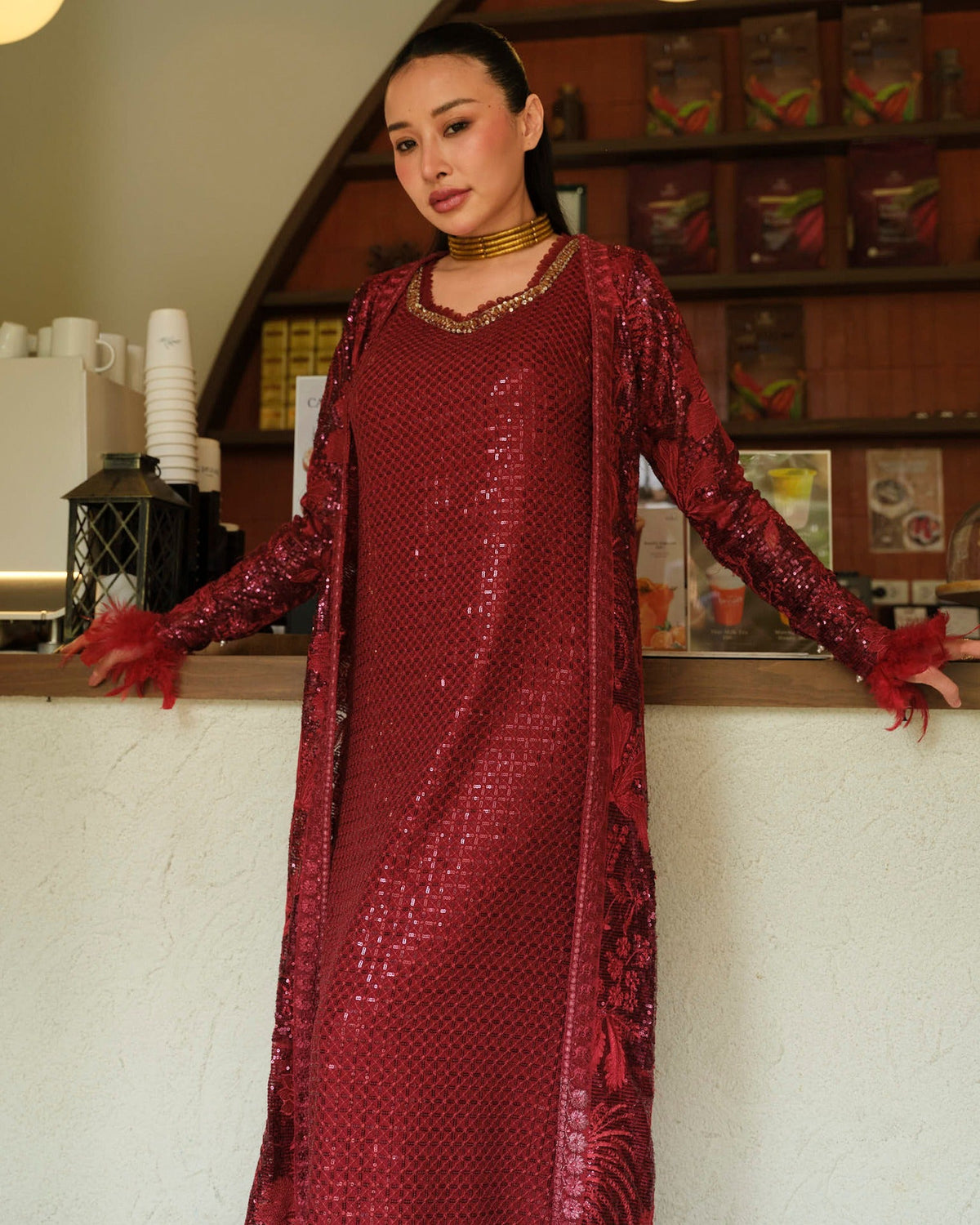 Mysie by Tahira | Wedding Formal Wears | CRIMSON by Mysie by Tahira - Designer Dress  - Type : Ladies Clothes - Available at Libayah - 100% Original 