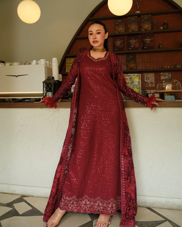 Mysie by Tahira | Wedding Formal Wears | CRIMSON by Mysie by Tahira - Designer Dress  - Type : Ladies Clothes - Available at Libayah - 100% Original 