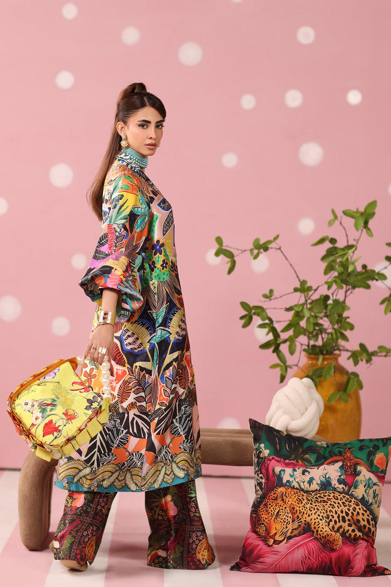 Musferah Saad | Resort Collection | Chromatic Jungle by Musferah Saad - Designer Dress  - Type : Ladies Clothes - Available at Libayah - 100% Original 