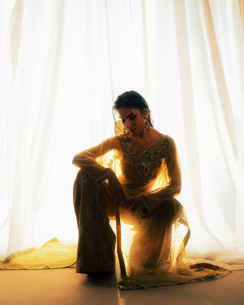 Vasal | Zyra Luxe Pret 26 | Golden Dusk by Vasal - Designer Dress  - Type : Ladies Clothes - Available at Libayah - 100% Original 