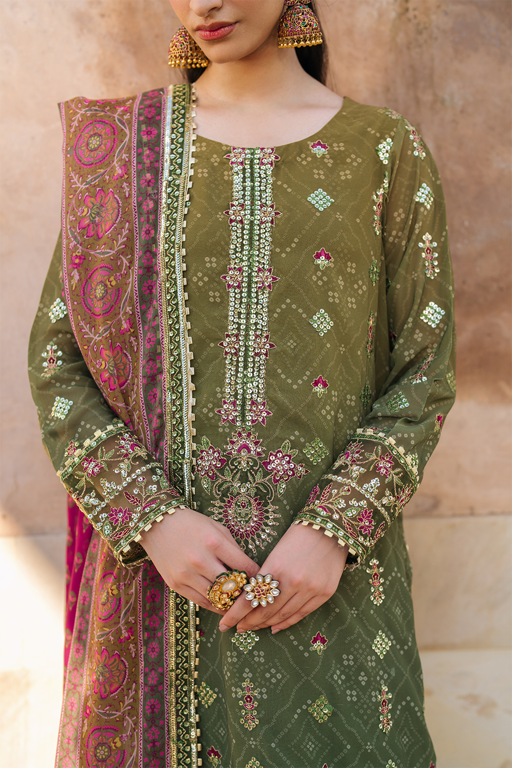 Iznik | Bandhani Formals | UE-329 by Iznik - Designer Dress - Type: Ladies Clothes - Available at Libayah - 100% Original