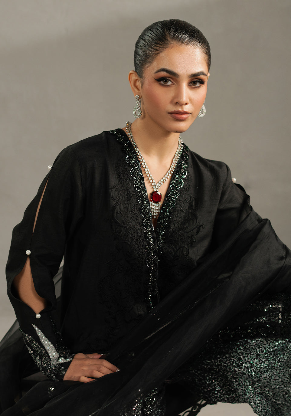 Zarqash | Silk Edit | ZQS 022 LEILA by Zarqash - Designer Dress - Type: Ladies Clothes - Available at Libayah - 100% Original