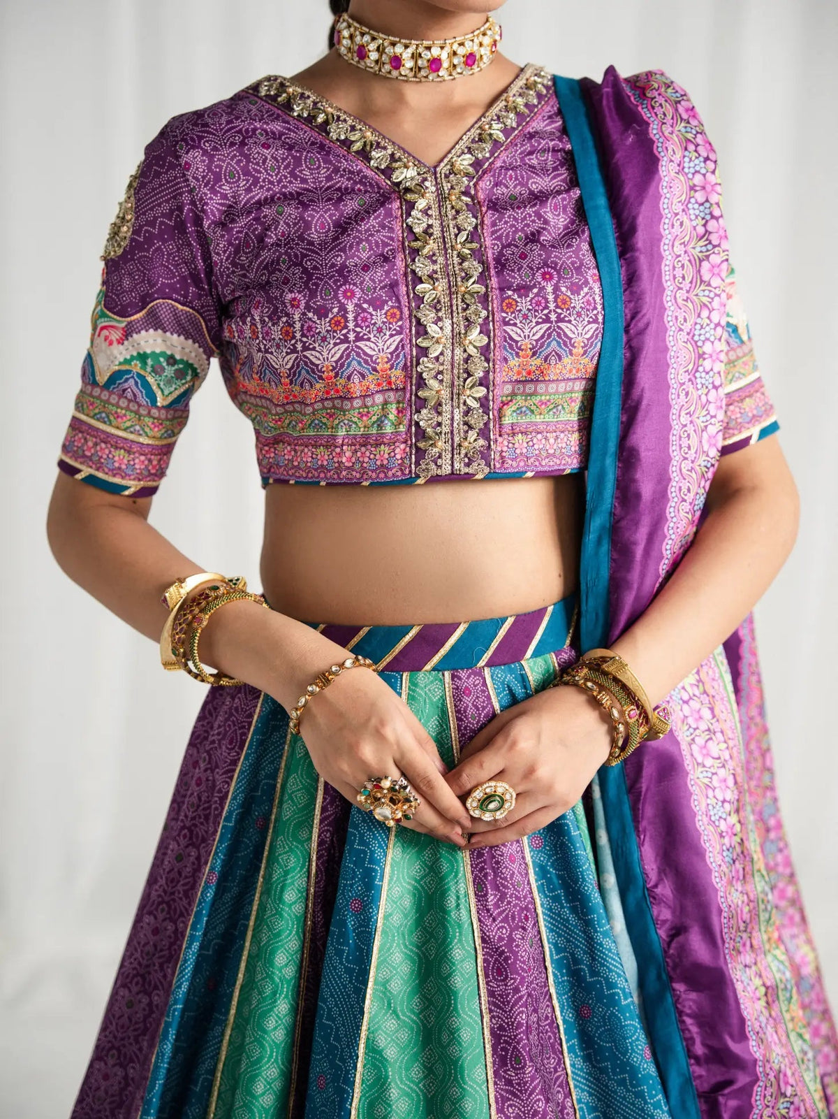 Gulaal | Aira Printed Silk | Mosaic Muse by Gulaal - Designer Dress  - Type : Ladies Clothes - Available at Libayah - 100% Original 
