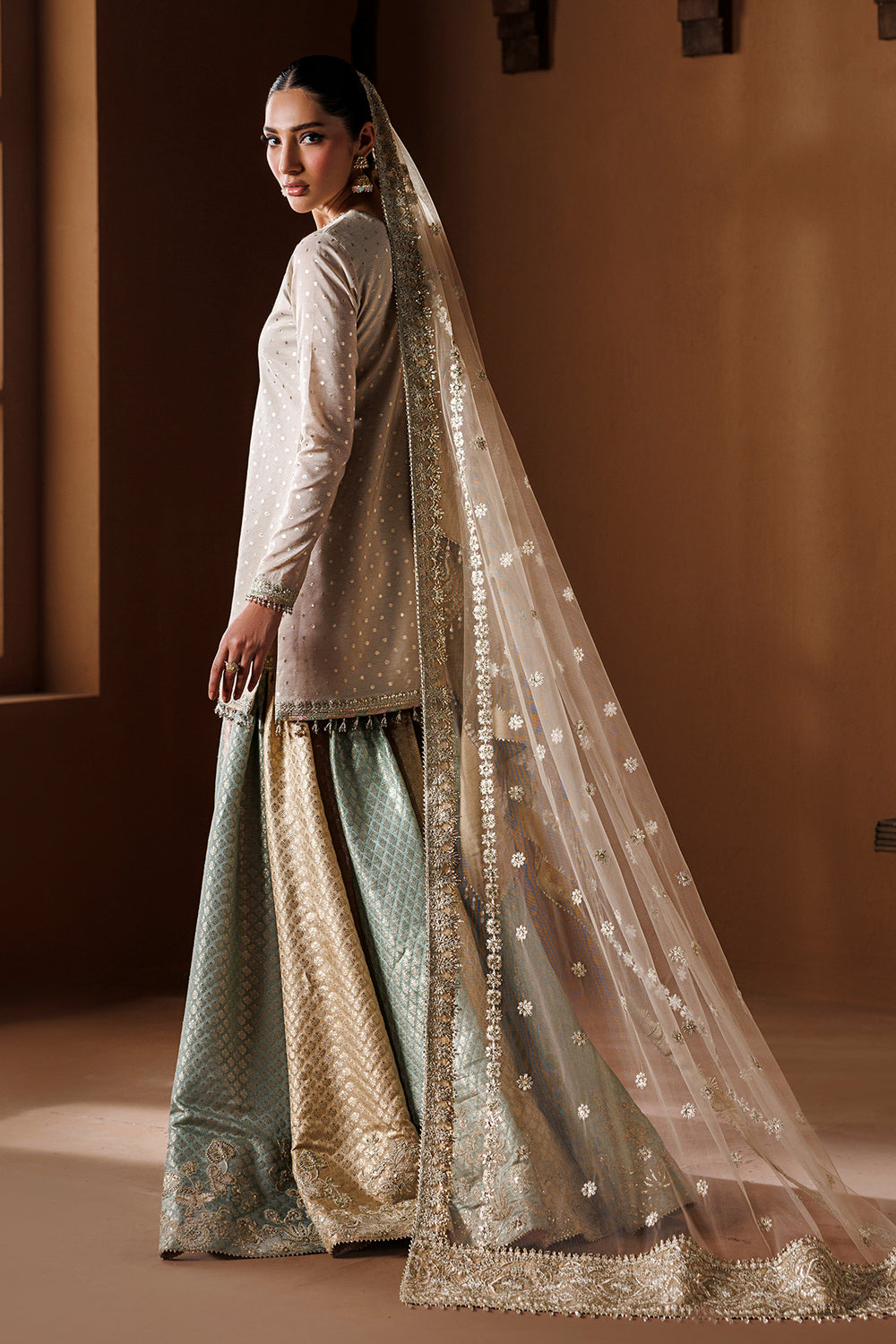 Baroque | Formals Collection | EMBROIDERED ZARRI CHIFFON UF-4435 by Baroque - Designer Dress  - Type : Ladies Clothes - Available at Libayah - 100% Original 