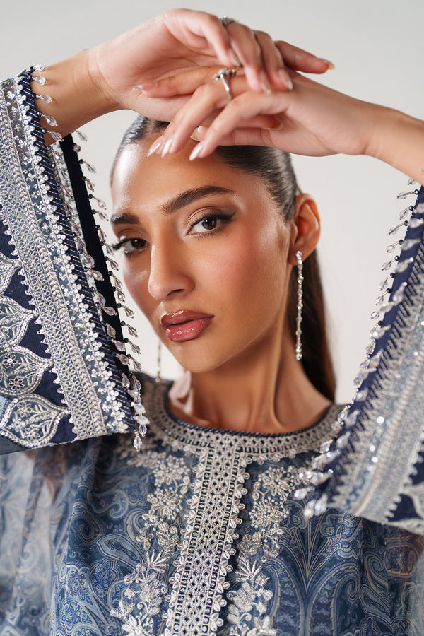 Baroque | Formals Collection | EMBROIDERED CHIFFON UF-4387 by Baroque - Designer Dress  - Type : Ladies Clothes - Available at Libayah - 100% Original 