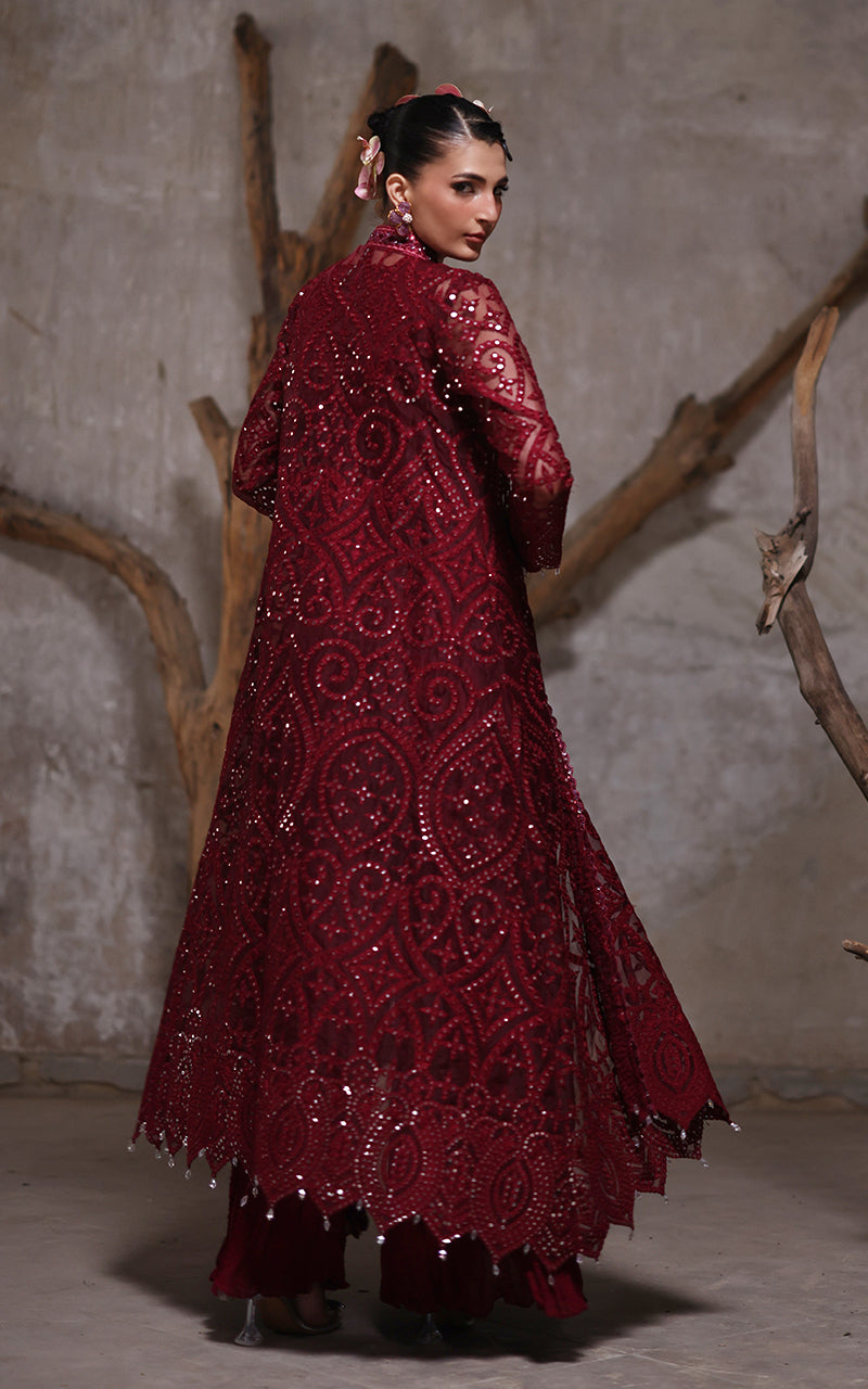 Threads and Motifs | Formal Dresses 25 | Organza Jacket With Crushed Trouser by Threads and Motifs - Designer Dress  - Type : Ladies Clothes - Available at Libayah - 100% Original 