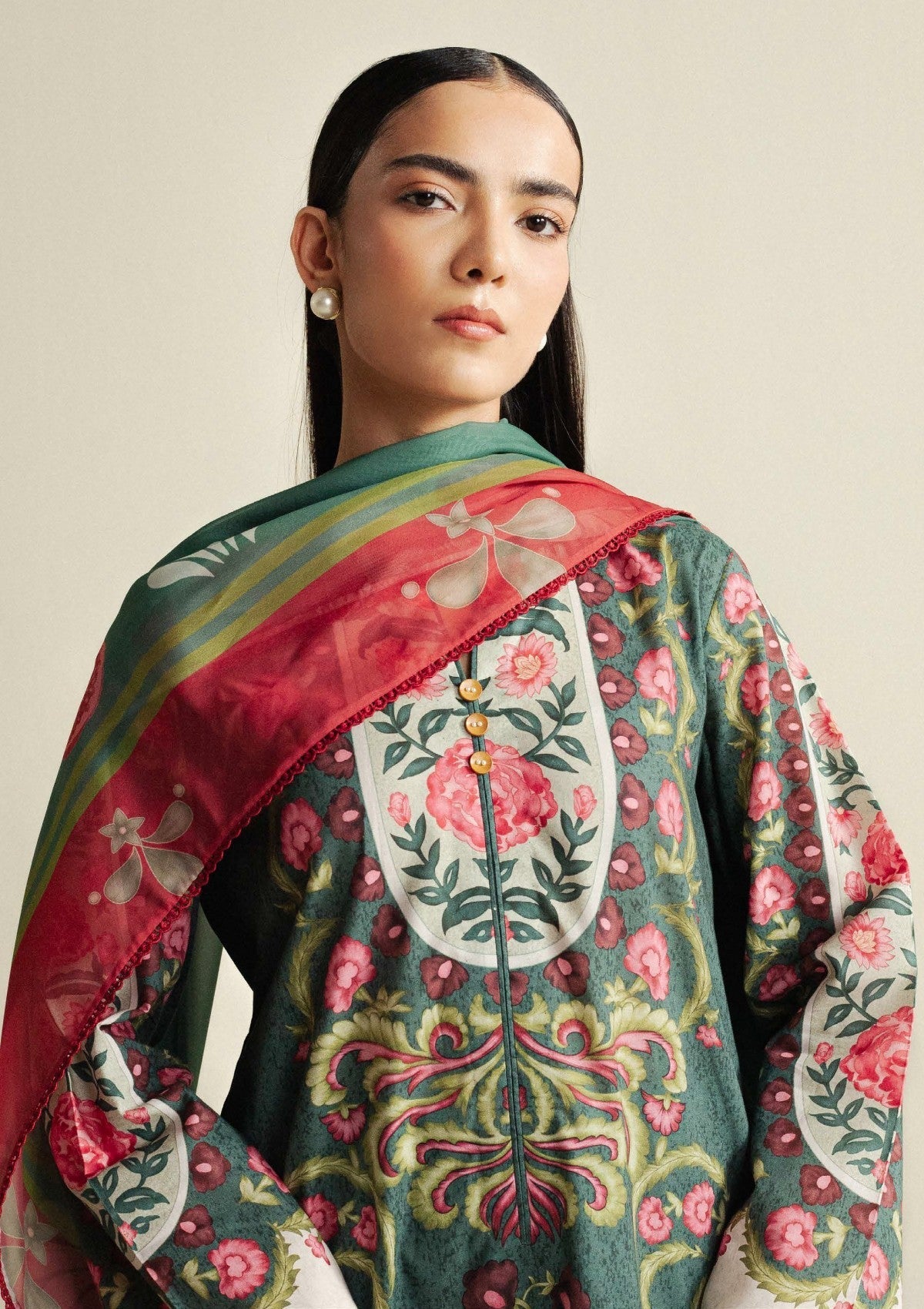 Zara Shahjahan | Coco Prints 25 | Sol-9A by Zara Shahjahan - Designer Dress  - Type : Ladies Clothes - Available at Libayah - 100% Original 