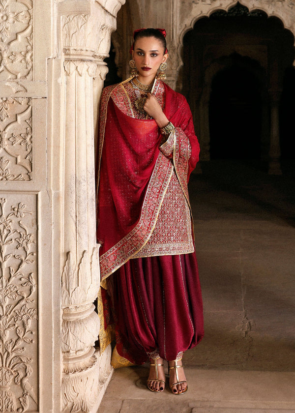 Hussain Rehar | Luxury Pret AW 25 | Crimselle by Hussain Rehar - Designer Dress  - Type : Ladies Clothes - Available at Libayah - 100% Original 