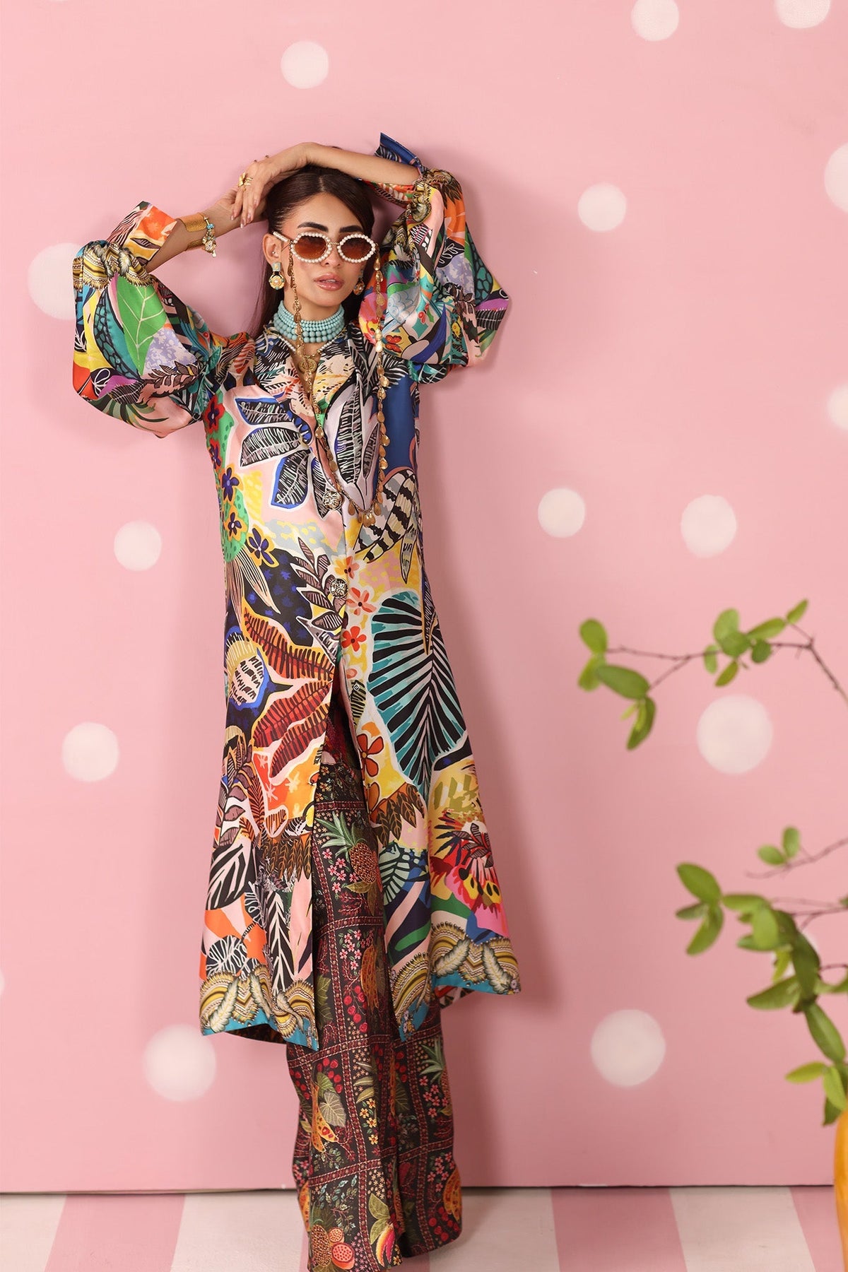 Musferah Saad | Resort Collection | Chromatic Jungle by Musferah Saad - Designer Dress  - Type : Ladies Clothes - Available at Libayah - 100% Original 