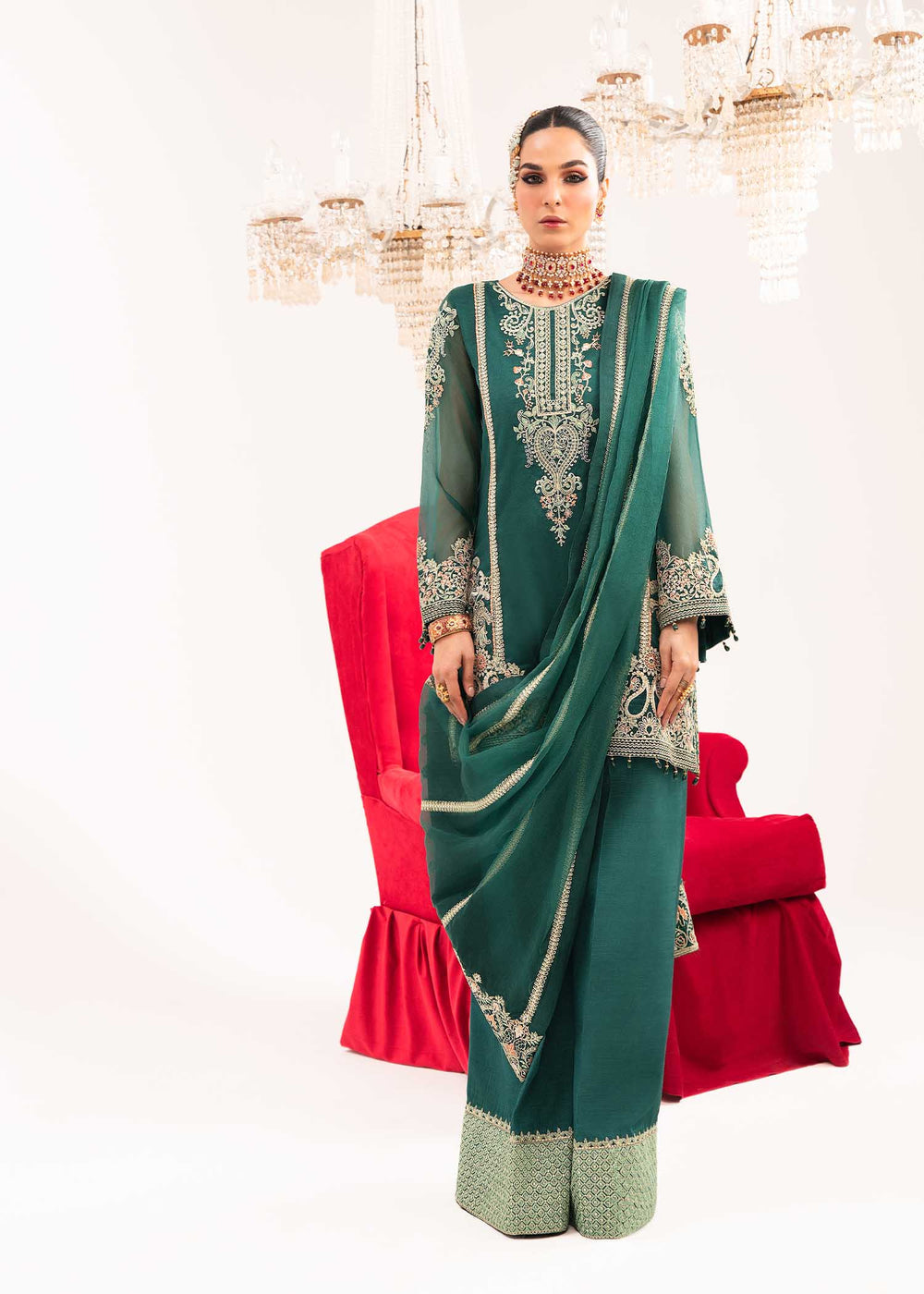 Dastoor | Sajni Luxury Eid Collection 24 | Mehrmaa by Dastoor - Designer Dress - Type: Ladies Clothes - Available at Libayah - 100% Original
