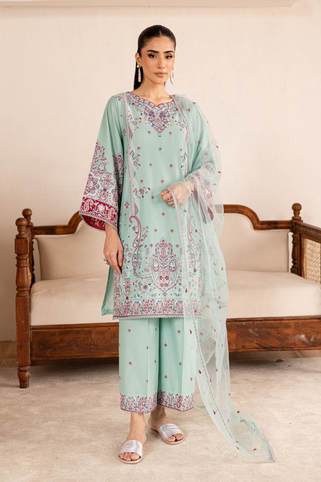 Batik | Nyra Embroidered Summer Solids | Zen by Batik - Designer Dress - Type: Ladies Clothes - Available at Libayah - 100% Original