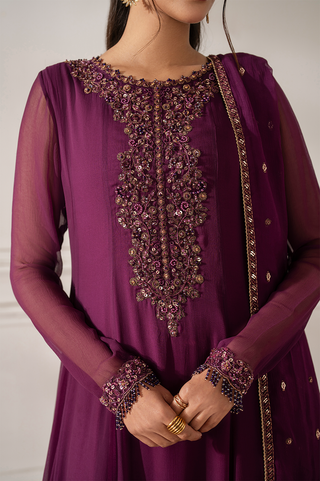 Iznik | Festive Formal |  UE-480 Embroidered Chiffon by Iznik - Designer Dress  - Type : Ladies Clothes - Available at Libayah - 100% Original 