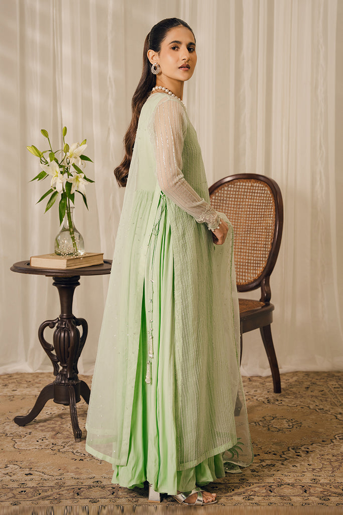 Cross Stitch | Luxury Pret | MINT BLOOM by Cross Stitch - Designer Dress - Type: Luxury - Available at Libayah - 100% Original
