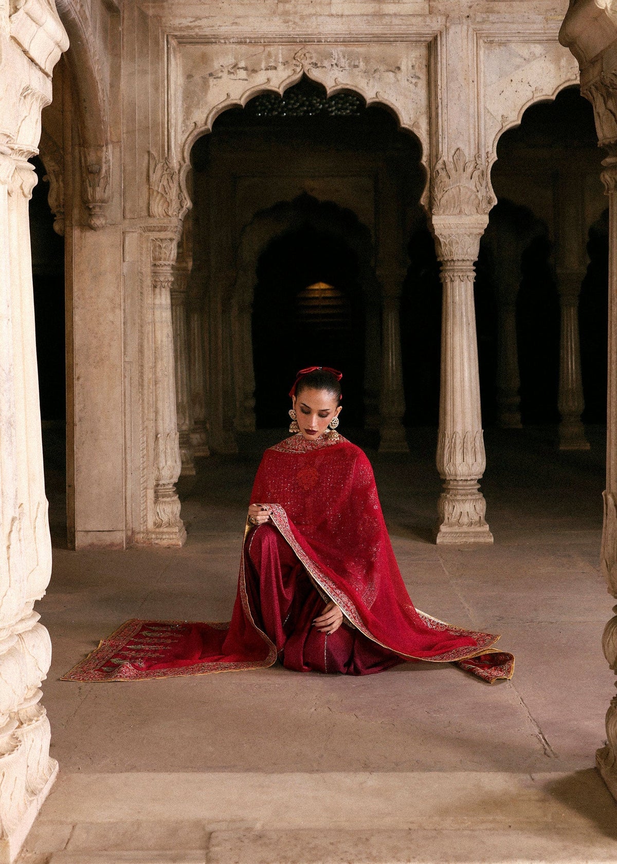 Hussain Rehar | Luxury Pret AW 25 | Crimselle by Hussain Rehar - Designer Dress  - Type : Ladies Clothes - Available at Libayah - 100% Original 