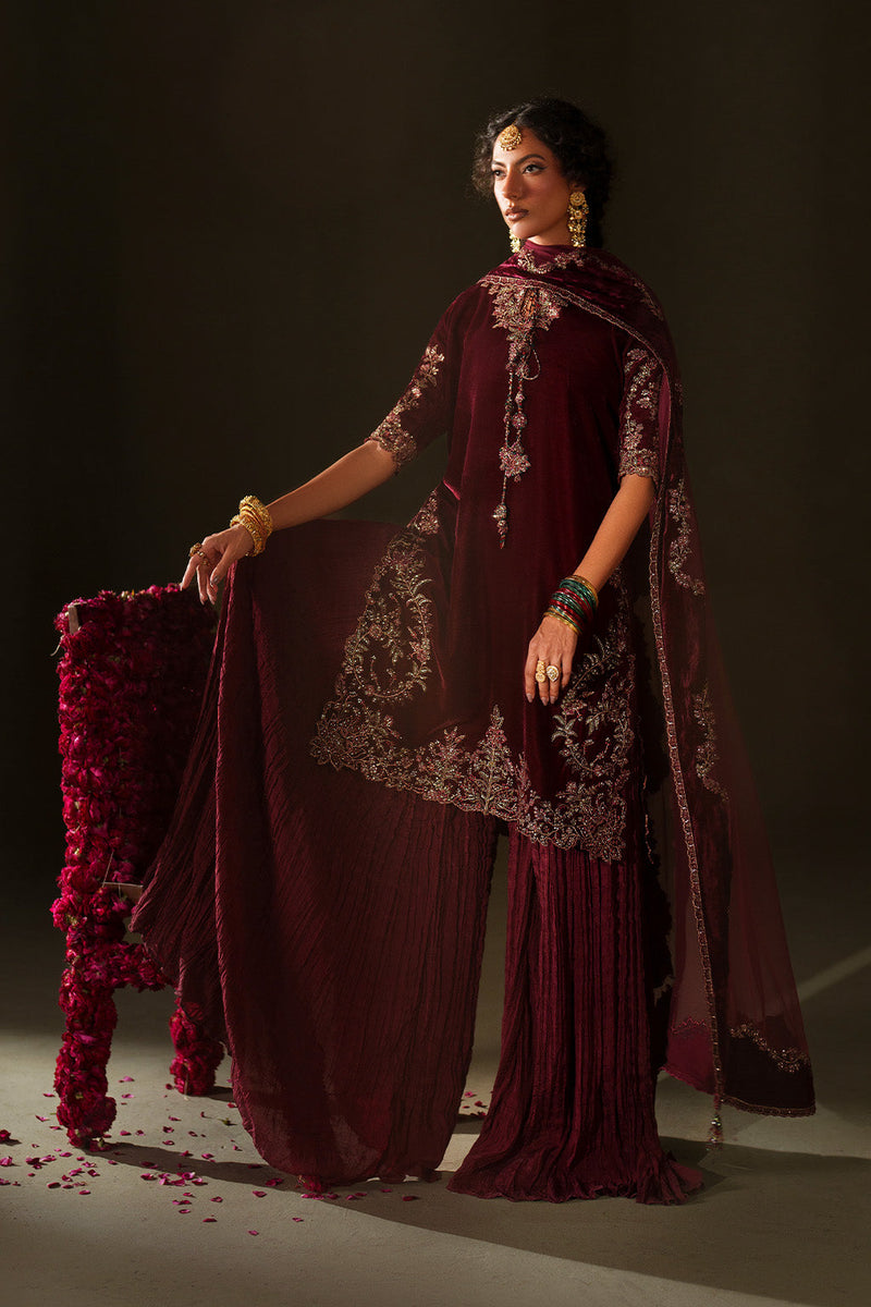 Iznik | Velvet 25 | IV-71 Embroidered Velvet by Iznik - Designer Dress - Type : Ladies Clothes - Available at Libayah - 100% Original 