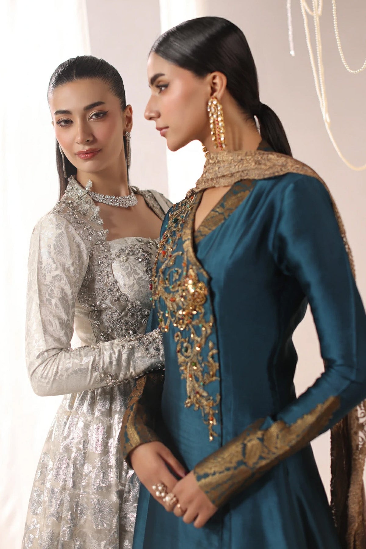 Musferah Saad | Into Twilight | Teal Temptress by Musferah Saad - Designer Dress  - Type : Ladies Clothes - Available at Libayah - 100% Original 
