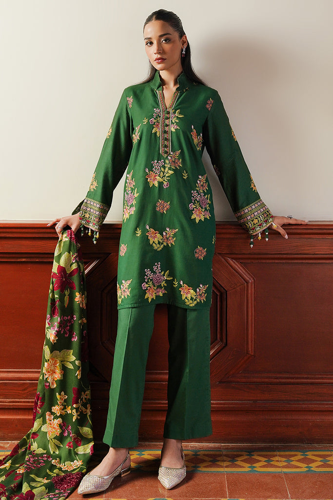 Cross Stitch | Satin De Luxe | GREEN OASIS by Cross Stitch - Designer Dress - Type: Luxury - Available at Libayah - 100% Original