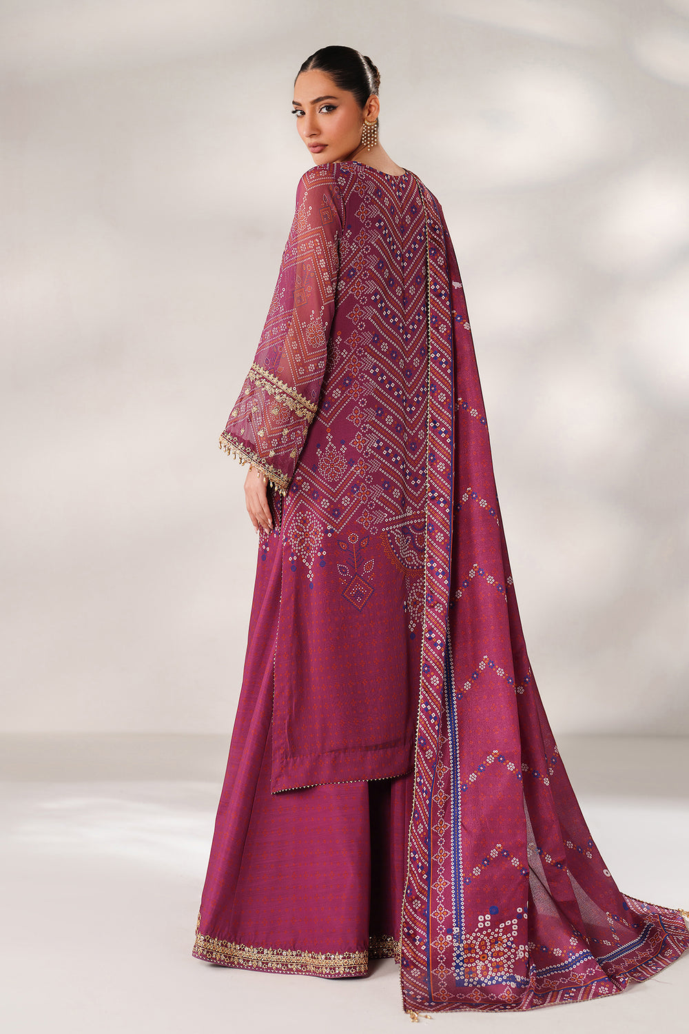 Baroque | Formals Collection | EMBROIDERED CHIFFON UF-4390 by Baroque - Designer Dress  - Type : Ladies Clothes - Available at Libayah - 100% Original 