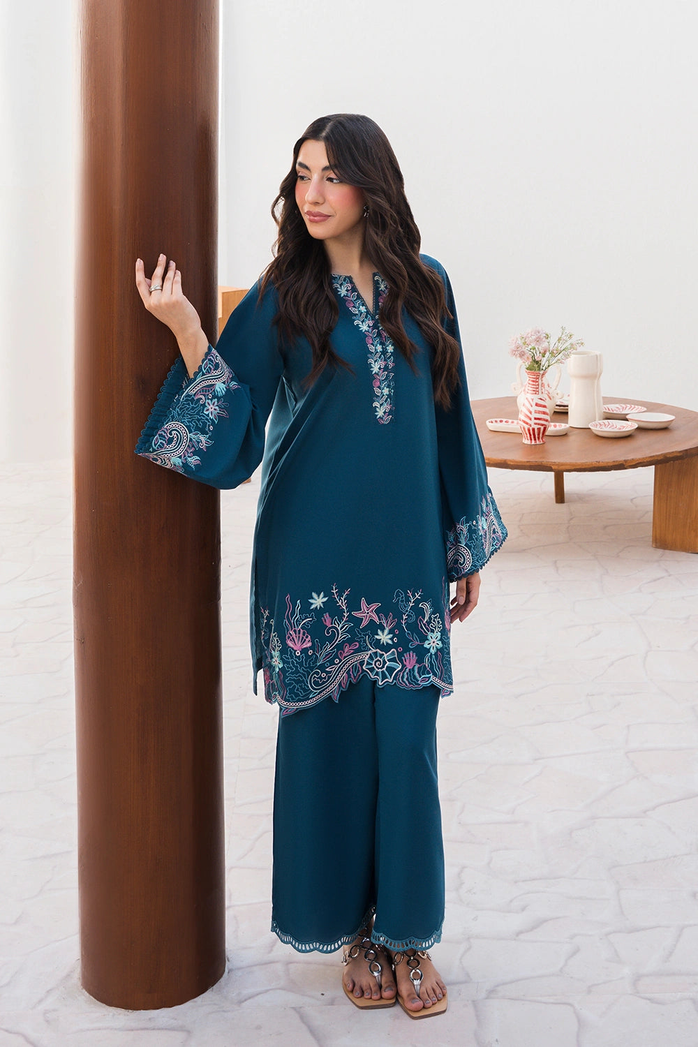Azure | Chic Essentials | Aquamarine by Azure - Designer Dress  - Type : Ladies Clothes - Available at Libayah - 100% Original 