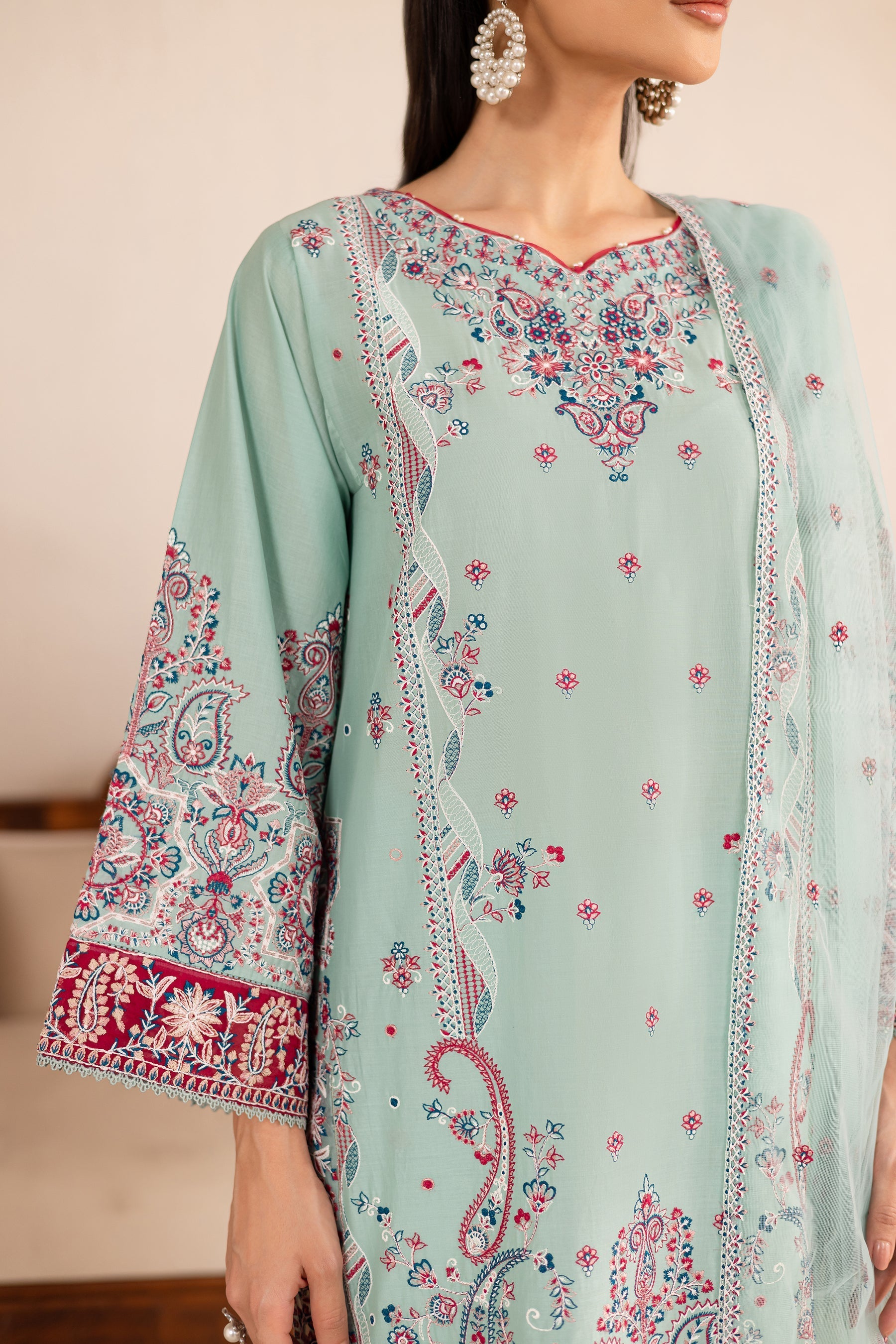 Batik | Nyra Embroidered Summer Solids | Zen by Batik - Designer Dress - Type: Ladies Clothes - Available at Libayah - 100% Original