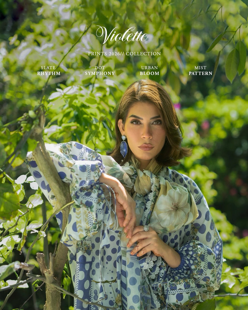 Elaf Premium | Bridgerton Prints 26 | EPB-5A VIOLETTE by Elaf Premium - Designer Dress  - Type : Ladies Clothes - Available at Libayah - 100% Original 