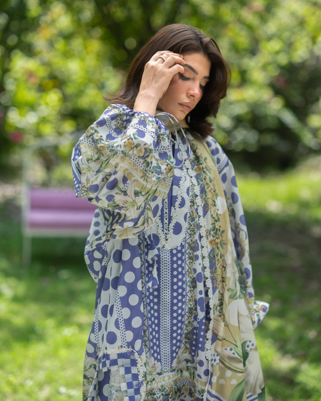 Elaf Premium | Bridgerton Prints 26 | EPB-5A VIOLETTE by Elaf Premium - Designer Dress  - Type : Ladies Clothes - Available at Libayah - 100% Original 