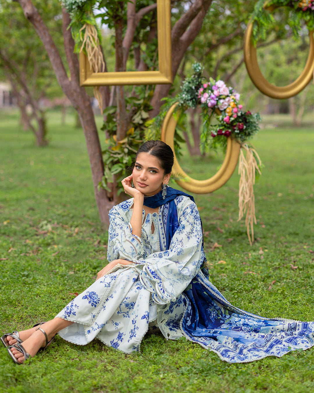 Elaf Premium | Bridgerton Prints 26 | EPB-7B FIORI D'AVORIO by Elaf Premium - Designer Dress  - Type : Ladies Clothes - Available at Libayah - 100% Original 