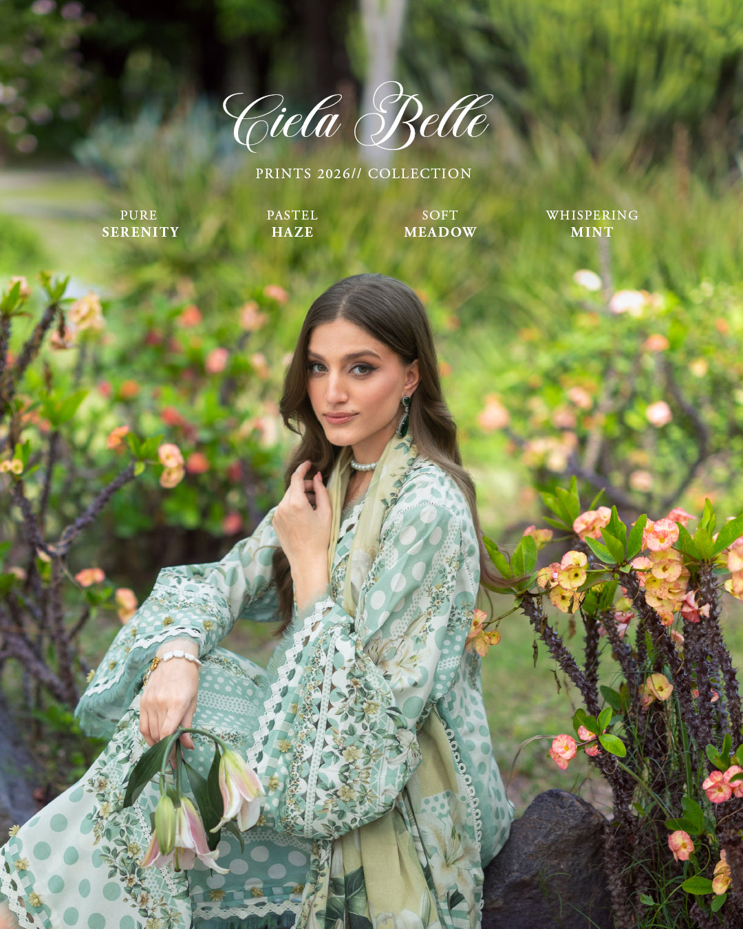 Elaf Premium | Bridgerton Prints 26 | EPB-5B CIELA BELLE by Elaf Premium - Designer Dress  - Type : Ladies Clothes - Available at Libayah - 100% Original 