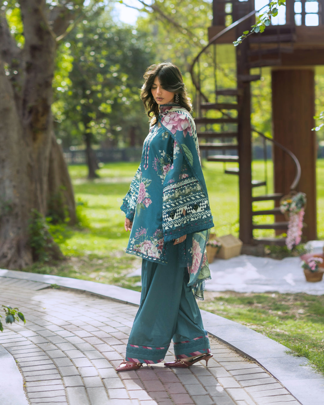 Elaf Premium | Bridgerton Prints 26 | EPB-8A ELOISE by Elaf Premium - Designer Dress  - Type : Ladies Clothes - Available at Libayah - 100% Original 