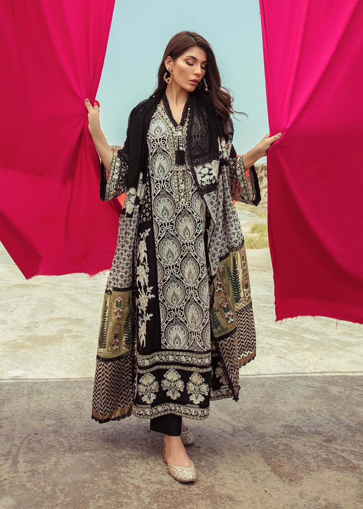 Saira Shakira | Luxury Pret | Black Beauty by Saira Shakira - Designer Dress  - Type : Ladies Clothes - Available at Libayah - 100% Original 