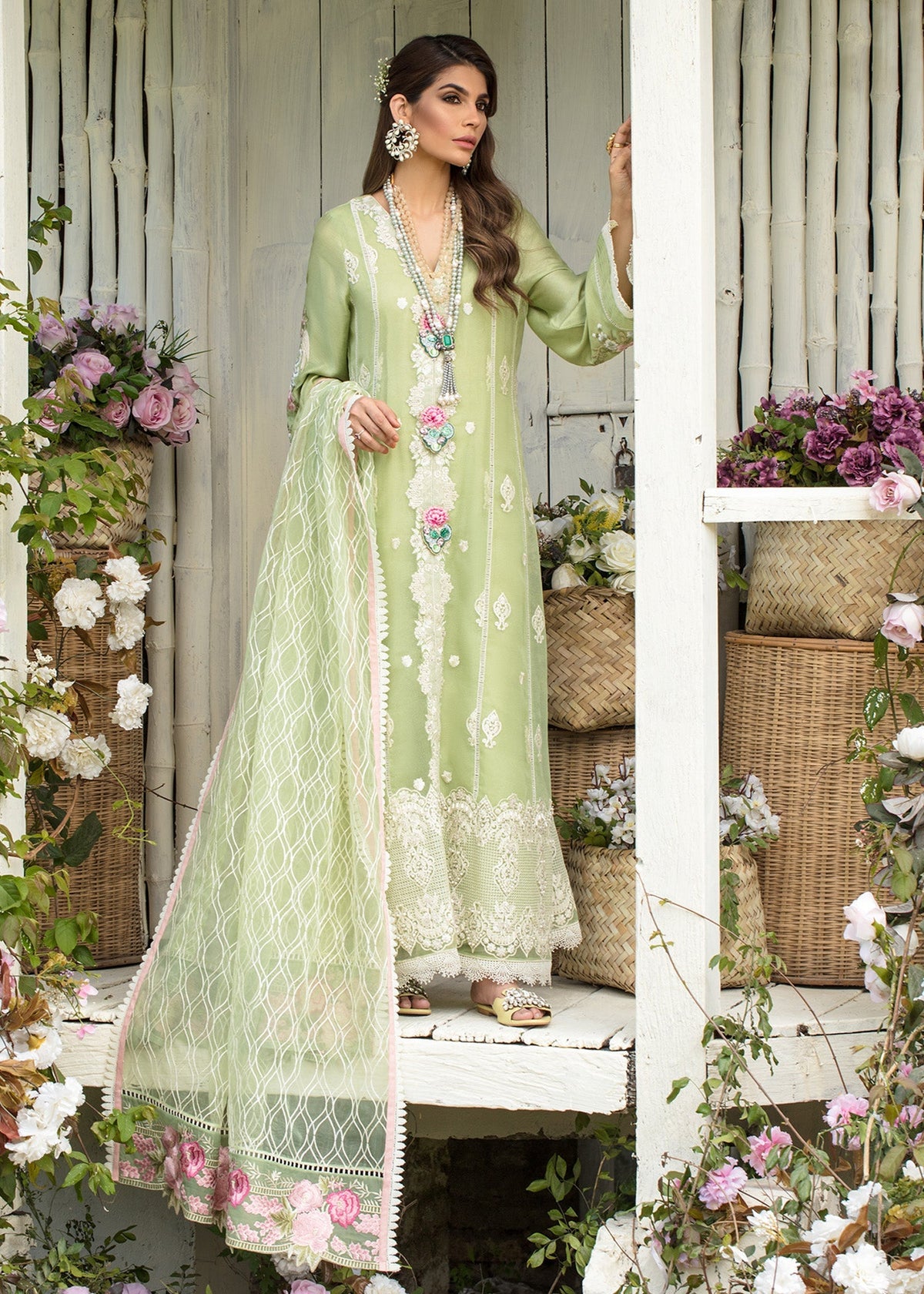 Saira Shakira | Luxury Pret | Mint Delight by Saira Shakira - Designer Dress  - Type : Ladies Clothes - Available at Libayah - 100% Original 