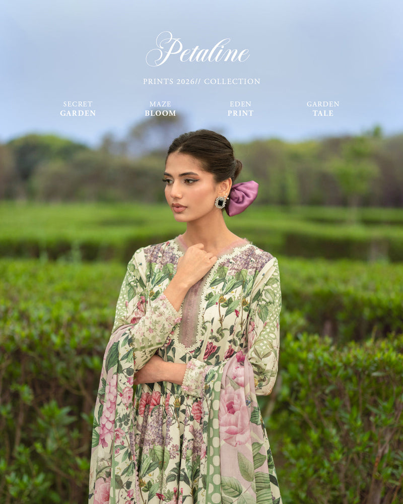 Elaf Premium | Bridgerton Prints 26 | EPB-3B PETALINE by Elaf Premium - Designer Dress  - Type : Ladies Clothes - Available at Libayah - 100% Original 