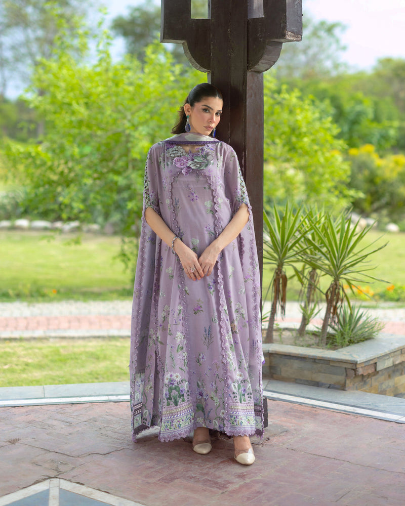 Elaf Premium | Bridgerton Prints 26 | EPB-6A LILAC GARDEN by Elaf Premium - Designer Dress  - Type : Ladies Clothes - Available at Libayah - 100% Original 