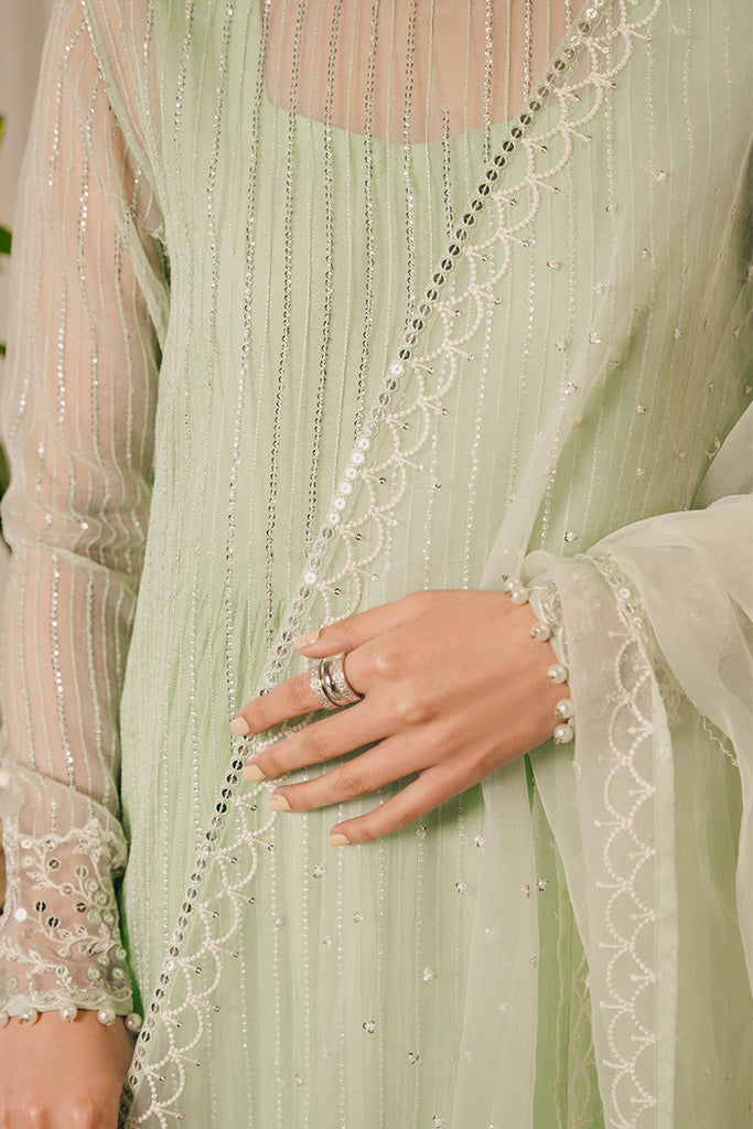 Cross Stitch | Luxury Pret | MINT BLOOM by Cross Stitch - Designer Dress - Type: Luxury - Available at Libayah - 100% Original