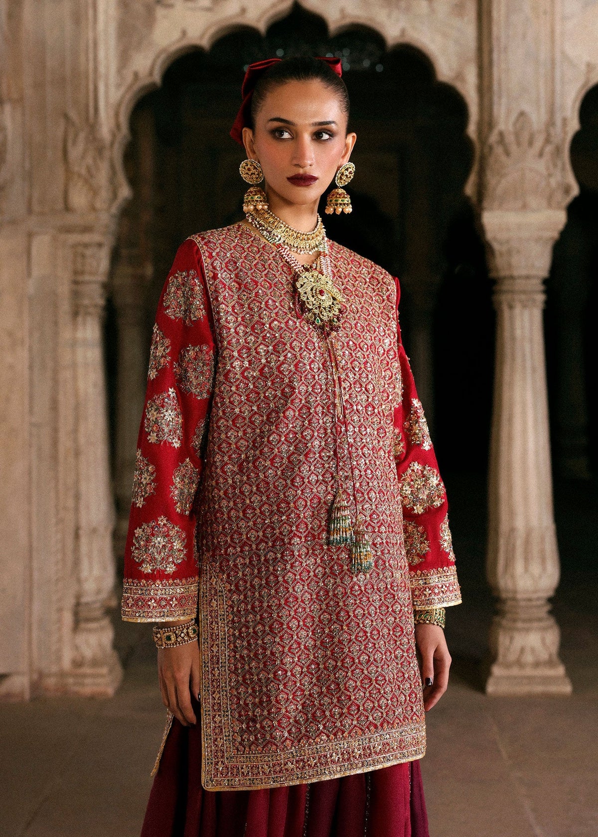 Hussain Rehar | Luxury Pret AW 25 | Crimselle by Hussain Rehar - Designer Dress  - Type : Ladies Clothes - Available at Libayah - 100% Original 