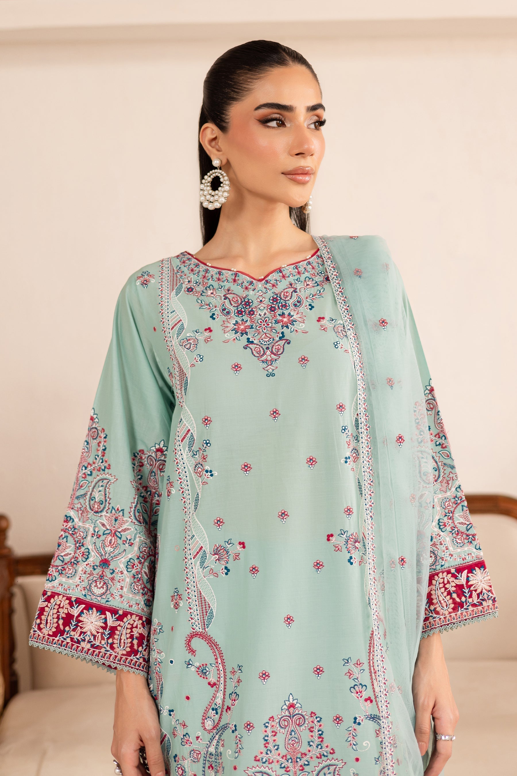Batik | Nyra Embroidered Summer Solids | Zen by Batik - Designer Dress - Type: Ladies Clothes - Available at Libayah - 100% Original