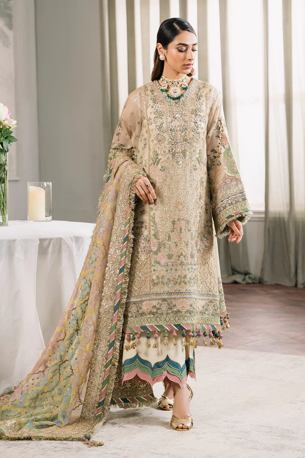 Baroque | Chantelle Embroidered Collection | CH12-04 by Baroque - Designer Dress - Type: Ladies Clothes - Available at Libayah - 100% Original