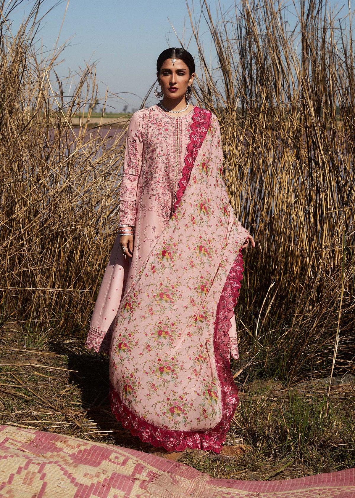 Hussain Rehar | Surkh Eid Pret'25 | Neher by Hussain Rehar - Designer Dress  - Type : Ladies Clothes - Available at Libayah - 100% Original 