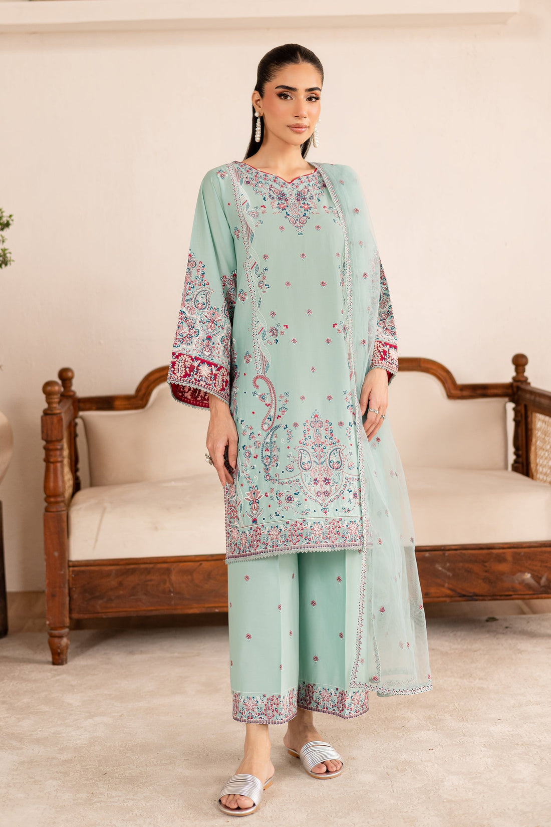 Batik | Nyra Embroidered Summer Solids | Zen by Batik - Designer Dress - Type: Ladies Clothes - Available at Libayah - 100% Original