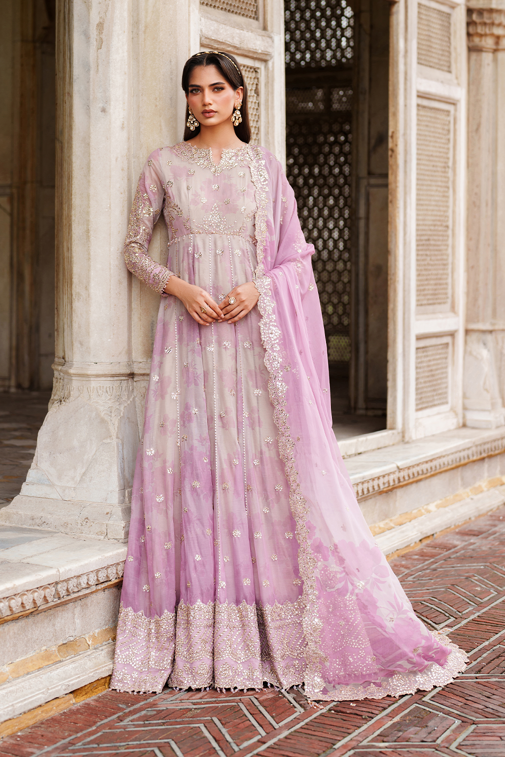 Iznik | Festive Formal | UE-555 Printed Chiffon by Iznik - Designer Dress  - Type : Ladies Clothes - Available at Libayah - 100% Original 