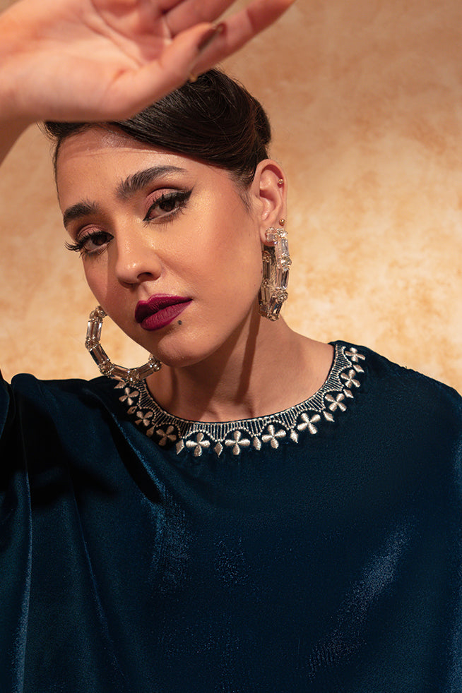Fozia Khalid | Velvet Deck | Nina by Fozia Khalid - Designer Dress - Type: Formal - Available at Libayah - 100% Original