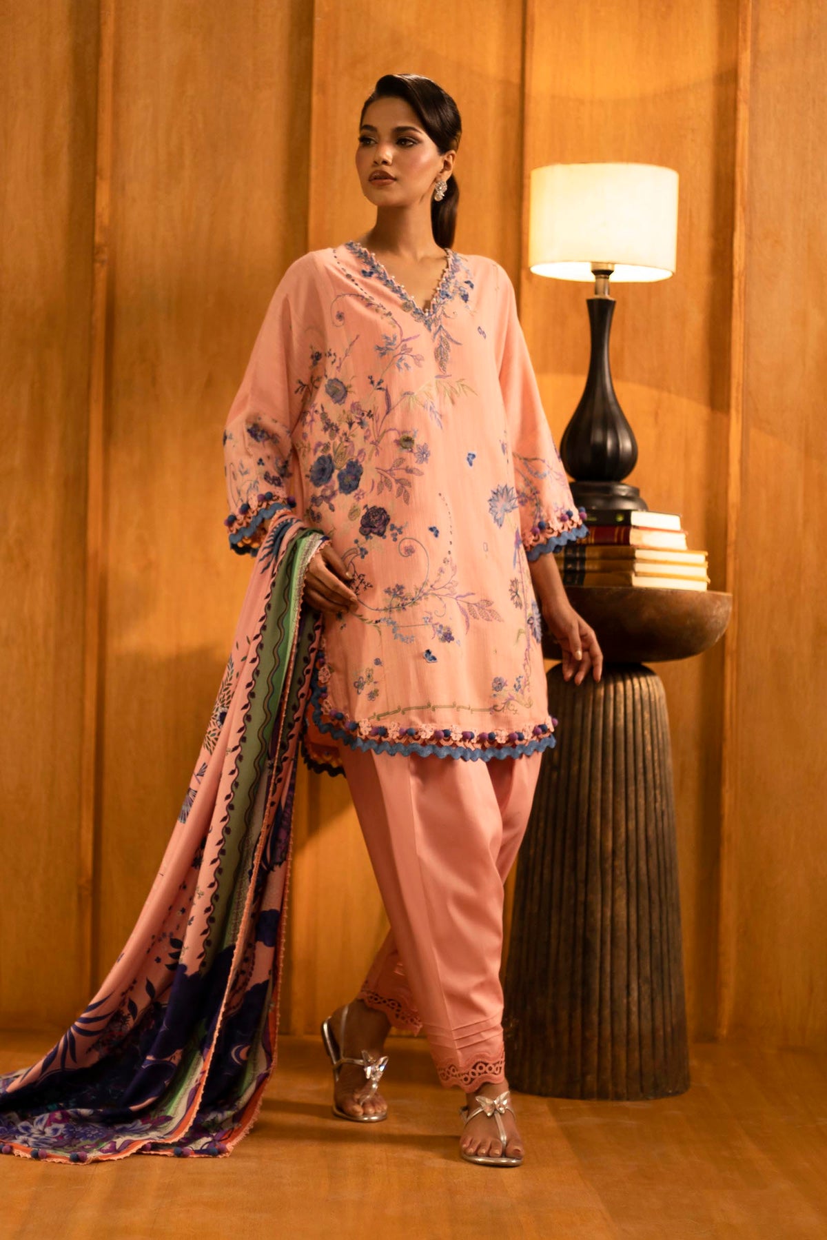 Sana Safinaz | Muzlin Winter 25 | M253-006B by Sana Safinaz - Designer Dress - Type : Ladies Clothes - Available at Libayah - 100% Original 