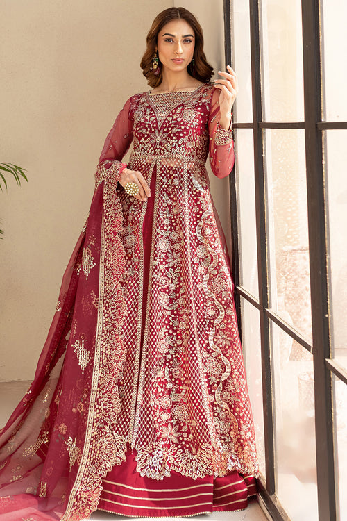 Farasha | Lu Zella Premium Formals 25 | Carmine Allure by Farasha - Designer Dress  - Type : Ladies Clothes - Available at Libayah - 100% Original 