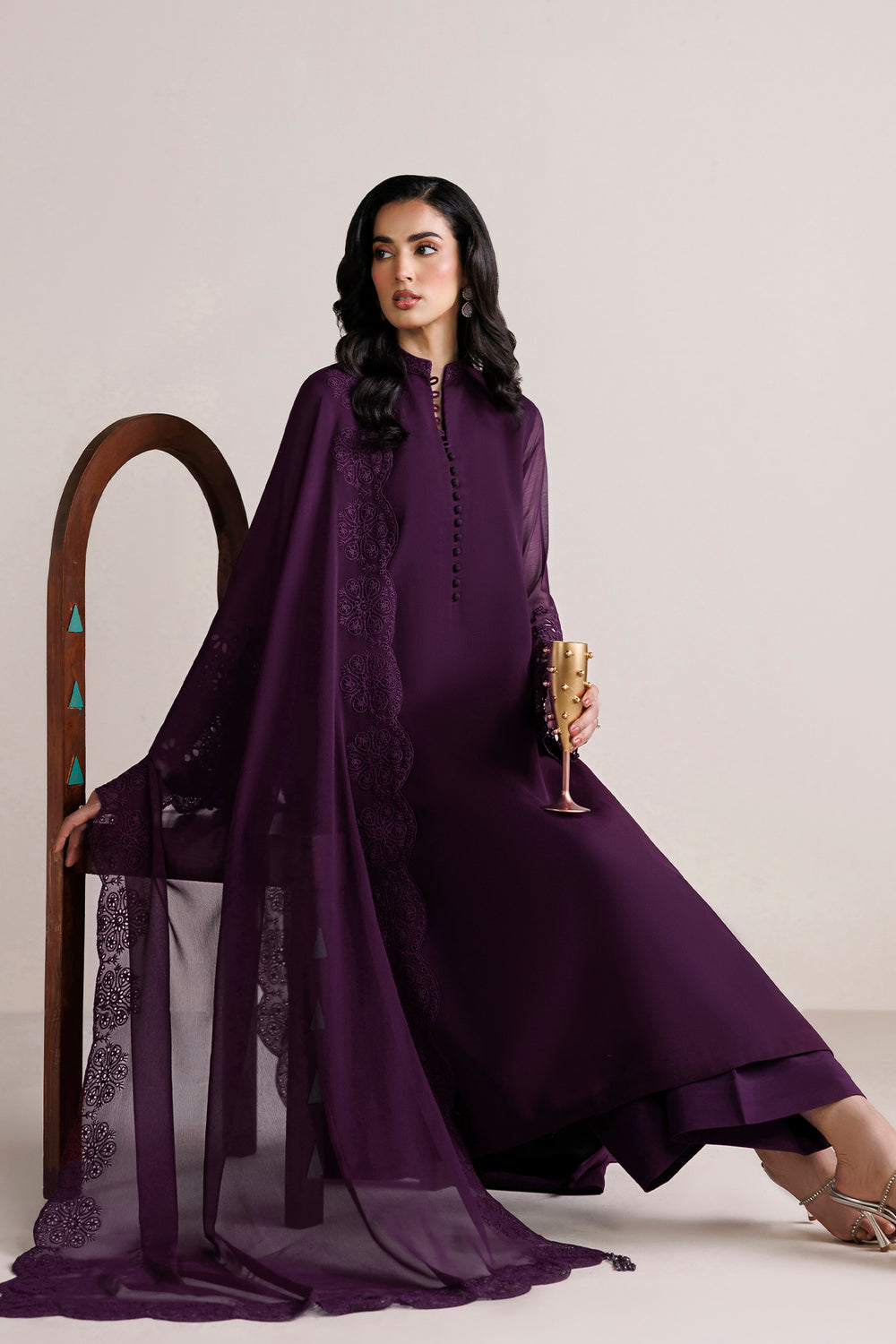 Farasha | Chiffon Essentials 26 | Berry Garden by Farasha - Designer Dress  - Type : Ladies Clothes - Available at Libayah - 100% Original 