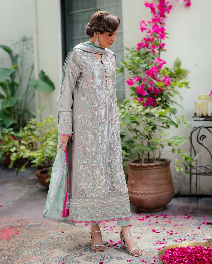 Mushq | Sunehri Lama Silk | Resham by Mushq - Designer Dress  - Type : Ladies Clothes - Available at Libayah - 100% Original 