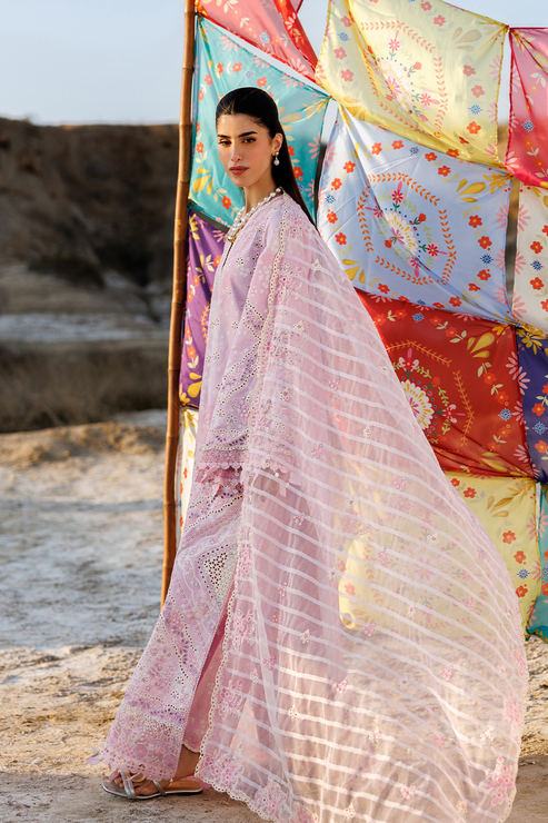 Emaan adeel | Sunlit Groove Luxury Lawn 26 | SUMMER SORBET by Emaan Adeel - Designer Dress  - Type : Ladies Clothes - Available at Libayah - 100% Original 